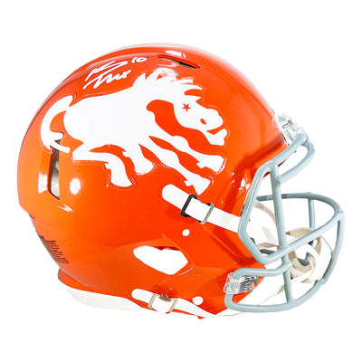 Bo Nix Signed Denver Broncos Throwback 1966 Authentic Speed Full-Size Football Helmet (Beckett)