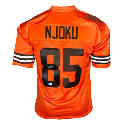 David Njoku Signed Cleveland Inverted Orange Football Jersey (Beckett)