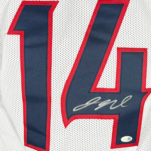 Jaylin Noel Signed Houston White Game Style Football Jersey (JSA)