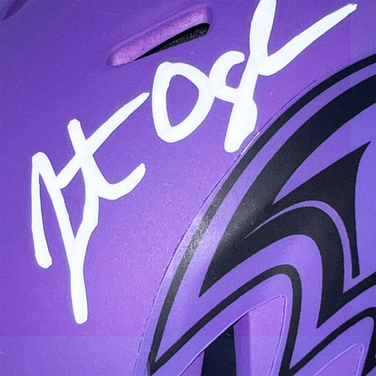 Jonathan Ogden Signed Baltimore Ravens Rave Mini Football Helmet (Beckett)