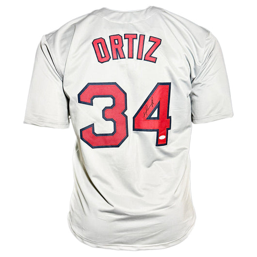 David Ortiz Signed Boston Grey Baseball Jersey (JSA)