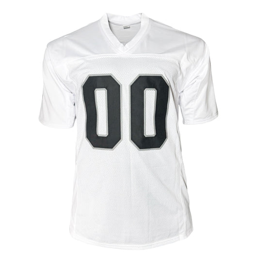 Jim Otto Signed HOF 1980 Inscription Oakland White Football Jersey (JSA)
