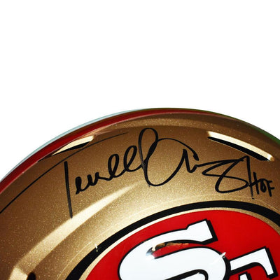 Terrell Owens Signed HOF Inscription San Francisco 49ers Speed Full-Size Replica Football Helmet (JSA)