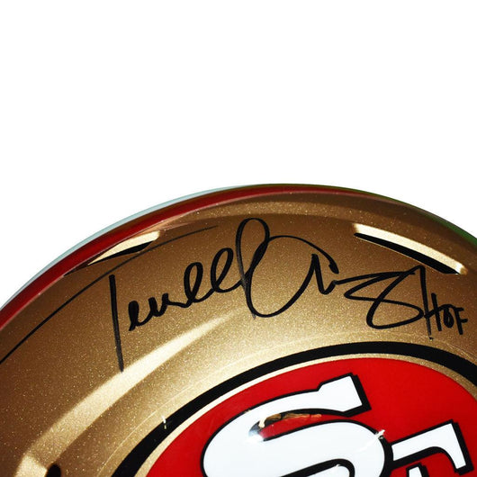 Terrell Owens Signed HOF Inscription San Francisco 49ers Speed Full-Size Replica Football Helmet (JSA)