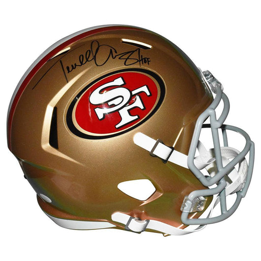 Terrell Owens Signed HOF Inscription San Francisco 49ers Speed Full-Size Replica Football Helmet (JSA)