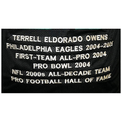 Terrell Owens Signed Philadelphia Black Stats Football Jersey (JSA)