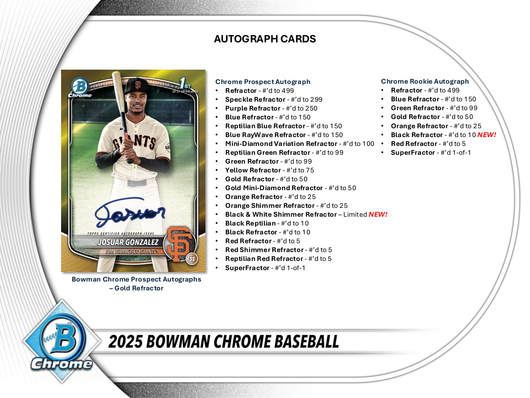 2025 Bowman Chrome Baseball Hobby Box