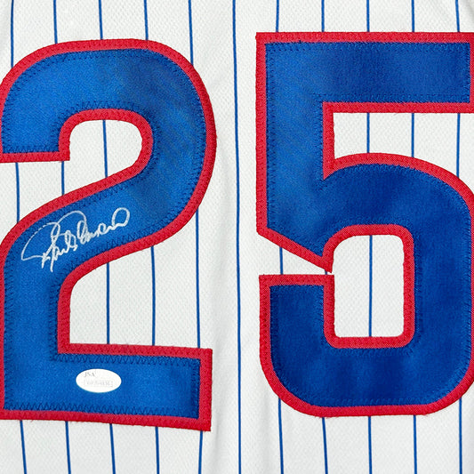 Rafael Palmeiro Signed Chicago Pinstripe Baseball Jersey (JSA)