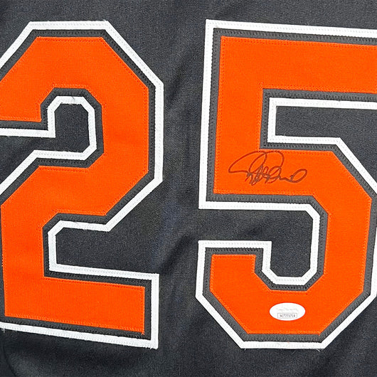Rafael Palmeiro Signed Baltimore Black Baseball Jersey (JSA)