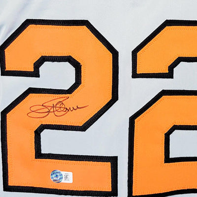 Jim Palmer Signed Baltimore Grey Baseball Jersey (Beckett)