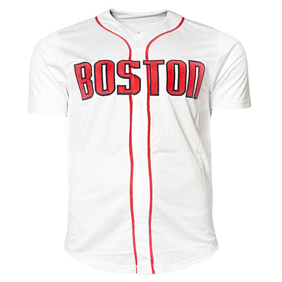 Steve Pearce Signed 2018 WS MVP Inscription Boston White Baseball Jersey (PSA)
