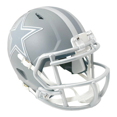 Drew Pearson Signed HOF 21 Inscription Dallas Cowboys Slate Alternate Speed Mini Football Helmet (JSA)