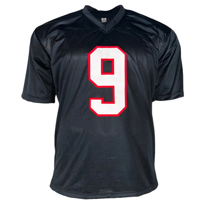 Michael Penix Jr. Signed Atlanta Black Throwback Football Jersey (Beckett)