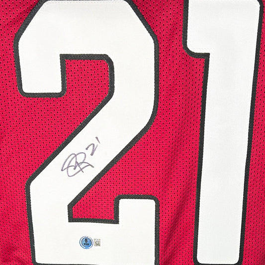 Patrick Peterson Signed Arizona Red Football Jersey (Beckett)