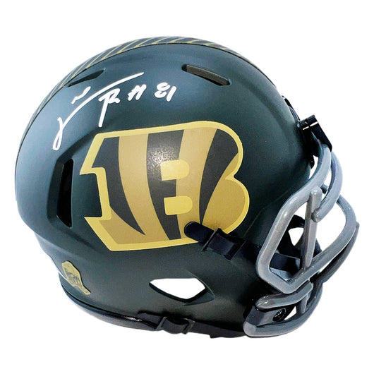 Carl Pickens Signed Cincinnati Bengals Salute 2025 Mini Football Helmet (JSA)