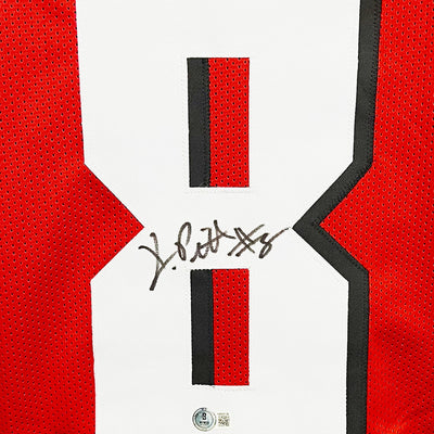 Kyle Pitts Sr Signed Atlanta Red Football Jersey (Beckett)