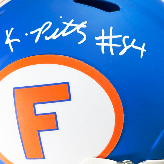 Kyle Pitts Signed Florida Gators Blue Speed Full-Size Replica Football Helmet (Beckett)