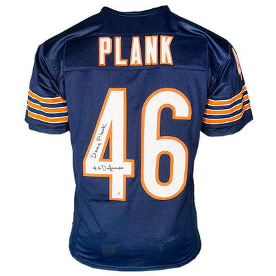 Doug Plank Signed 46 Defense Inscription Chicago Navy Football Jersey (JSA)