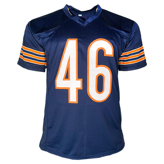 Doug Plank Signed 46 Defense Inscription Chicago Navy Football Jersey (JSA)