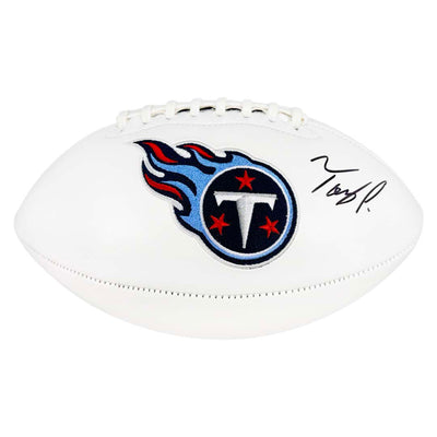 Tony Pollard Signed Tennessee Titans Official NFL Team Logo Football (Beckett)
