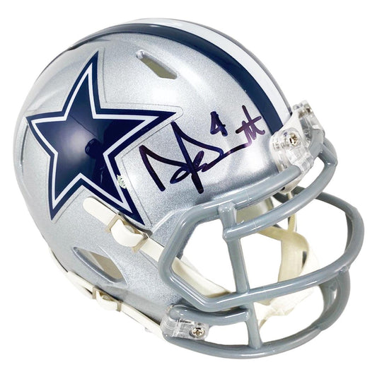 Dak Prescott Signed Dallas Cowboys Speed Mini Football Helmet (Beckett)
