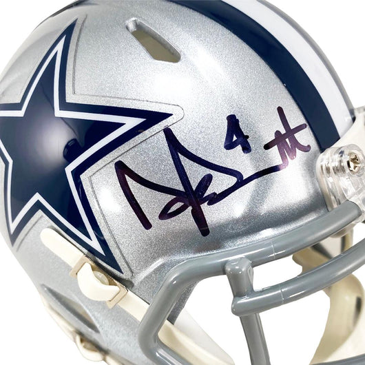 Dak Prescott Signed Dallas Cowboys Speed Mini Football Helmet (Beckett)