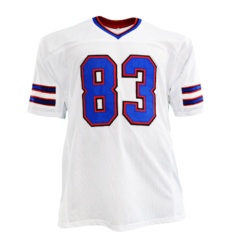 Andre Reed Signed HOF 14 Inscription Buffalo White Football Jersey (JSA)