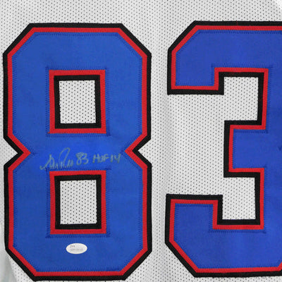 Andre Reed Signed HOF 14 Inscription Buffalo White Football Jersey (JSA)