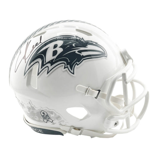 Ed Reed Signed Baltimore Ravens Salute to Service 2024 Mini Football Helmet (JSA)