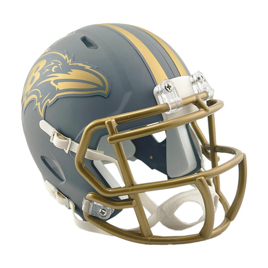 Ed Reed Signed Baltimore Ravens Slate Alternate Speed Mini Football Helmet (JSA)