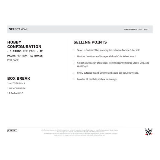 2024 Panini Select WWE Hobby Box