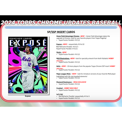 2024 Topps Chrome Update Series Baseball Hobby 6 Box Case