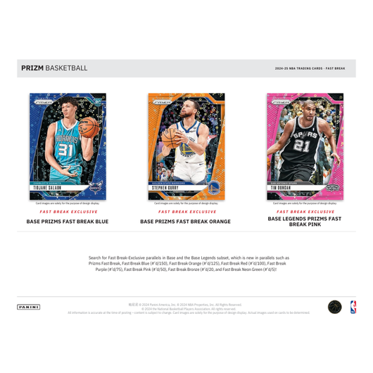 2024/25 Panini Prizm Basketball Fast Break 20 Box Case