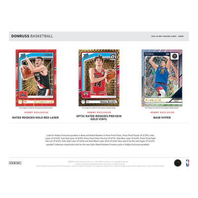 2024/25 Panini Donruss Basketball Hobby 10 Box Case