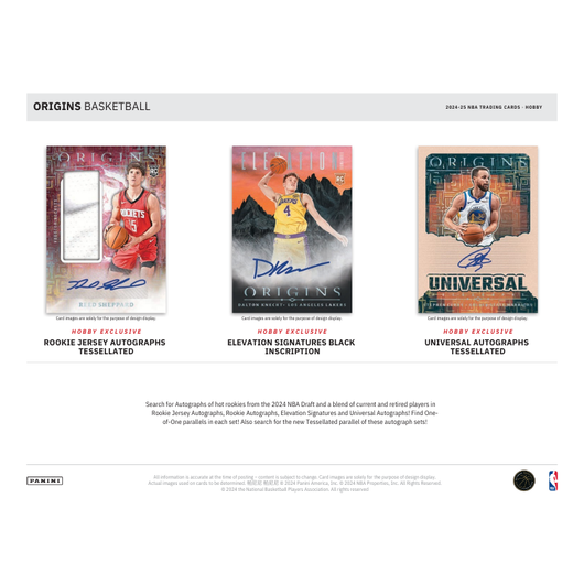 2024/25 Panini Origins Basketball Hobby 12 Box Case