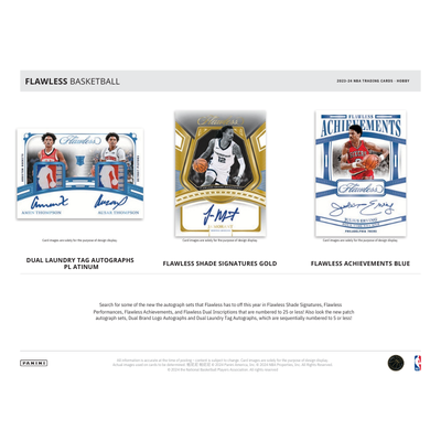 2023/24 Panini Flawless Basketball Hobby 2 Box Case
