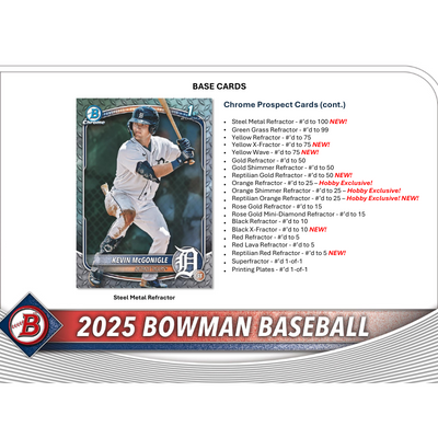2025 Bowman Baseball Hobby 12 Box Case