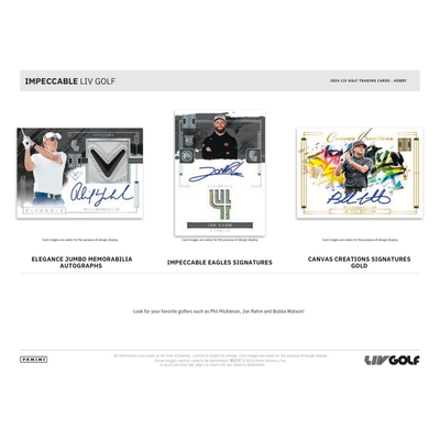 2024 Panini Impeccable LIV Golf Hobby 3 Box Case
