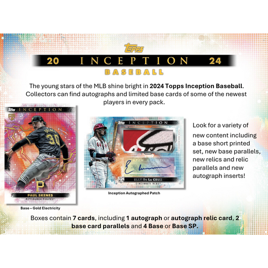 2024 Topps Inception Baseball Hobby 8 Box Case
