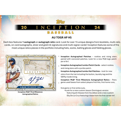 2024 Topps Inception Baseball Hobby 8 Box Case