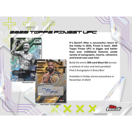2025 Topps Finest UFC Hobby 8 Box Case