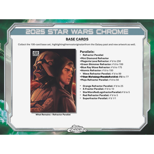 2025 Topps Star Wars Chrome Galaxy Hobby Box