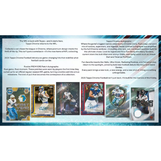 2025 Topps Chrome Football Jumbo Hobby Box
