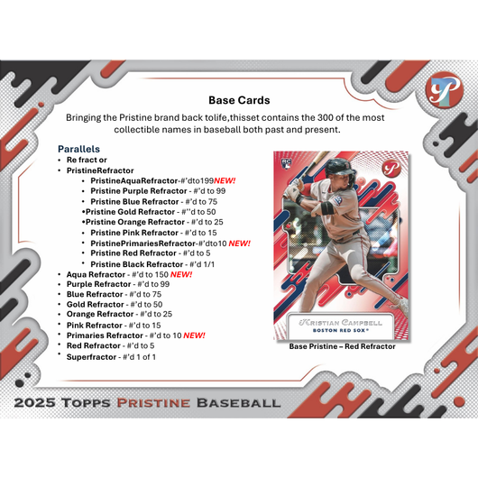 2025 Topps Pristine Baseball Hobby Box