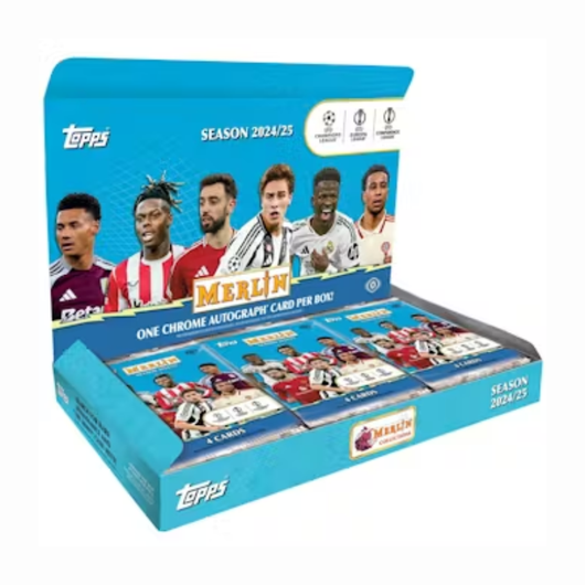 2024/25 Topps Chrome Merlin UEFA Club Competitions Soccer Hobby Box