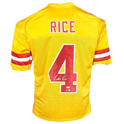 Rashee Rice Signed Kansas City Yellow Football Jersey (JSA)