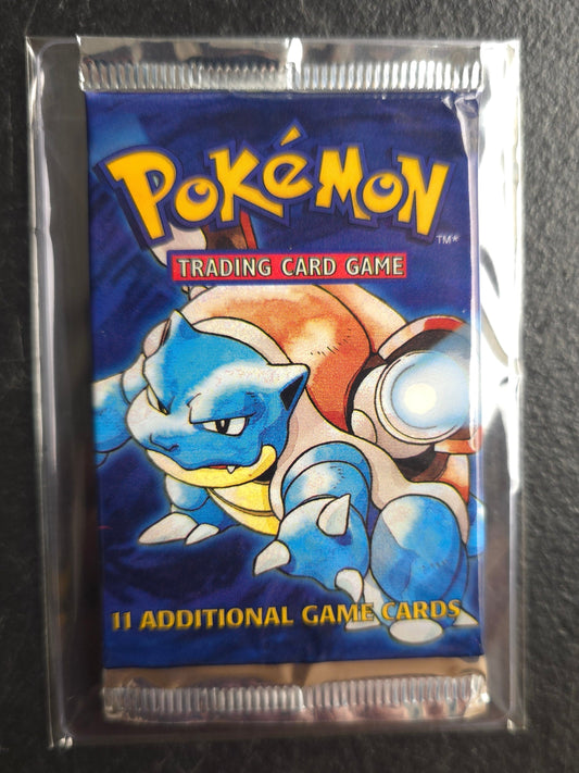 Pokémon Base Set Booster Pack - Unlimited Edition (1999) - Short Crimp - Blastoise