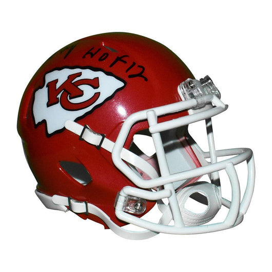 Willie Roaf Signed HOF 12 Inscription Kansas City Chiefs Speed Mini Replica Red Football Helmet (JSA)