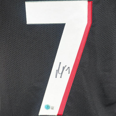 Bijan Robinson Signed Atlanta Black Football Jersey (Beckett)