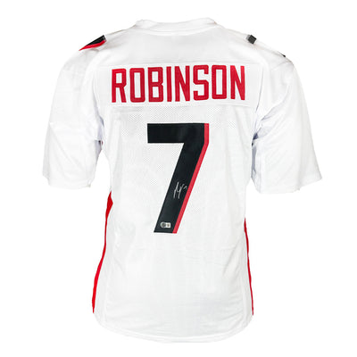 Bijan Robinson Signed Atlanta White Football Jersey (Beckett)